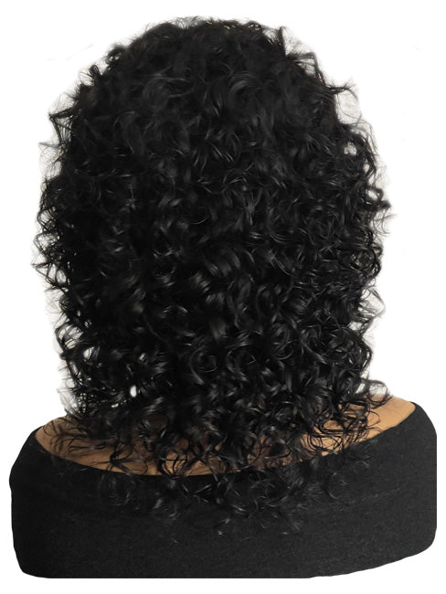 12 inch Black Curly Human Hair Wig