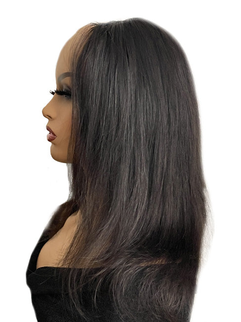 Clip In U-Shape 14 inch Black Human Hair Extensions