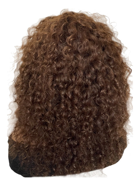 Curly Reddish Brown 14″ Human Hair Wig