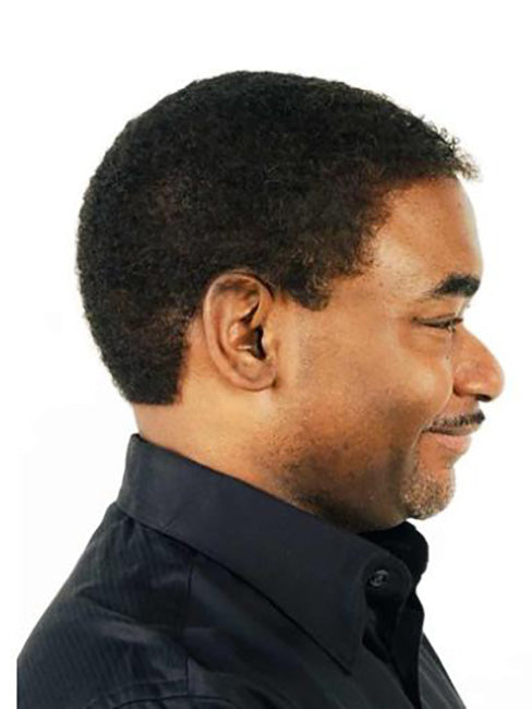 Custom Made Curly Short Lace Toupee Hairpiece For African American Men