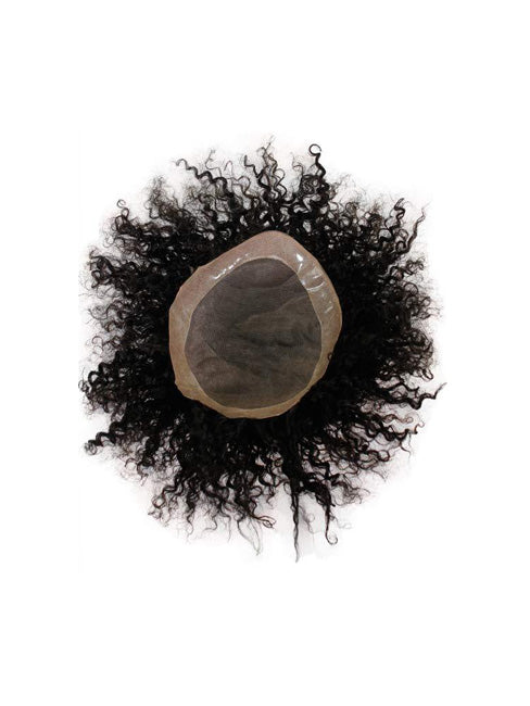 Lace Wig For Black Men 100% Human Hair Replacement Toupee Hairpiece