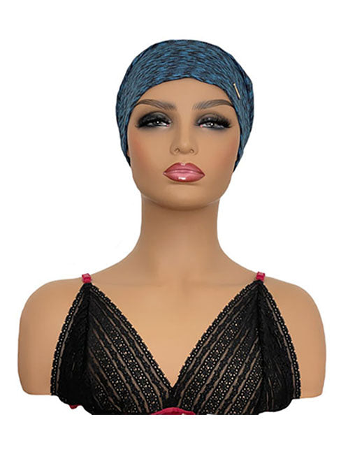 Blue Lightweight Bonnet For Cranial Wig Wearers
