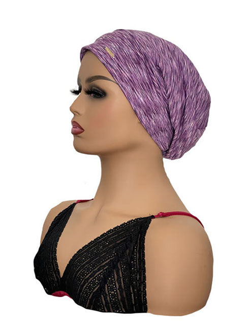 Purple Lightweight Bonnet For Cranial Wig Wearers