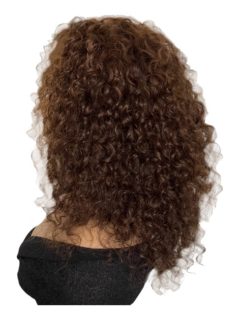 Curly Reddish Brown 14″ Human Hair Wig