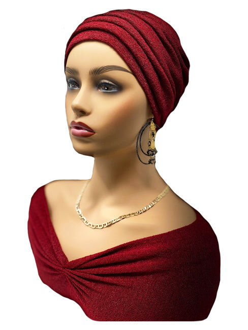 Women's Chic Red Turban Made by Louticia Grier